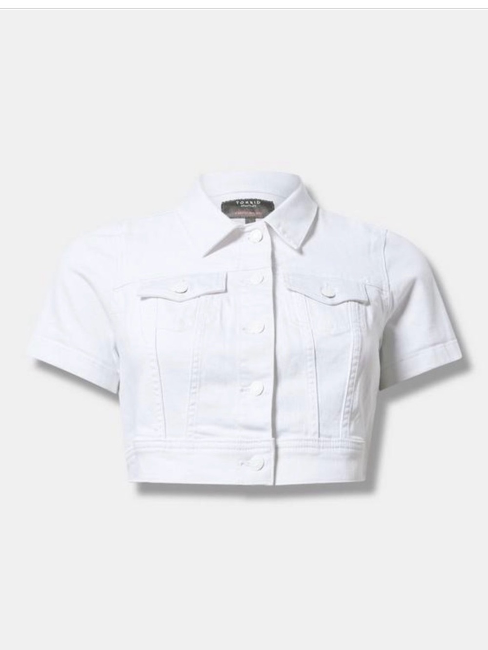 Torrid Cropped Denim Trucker Jacket